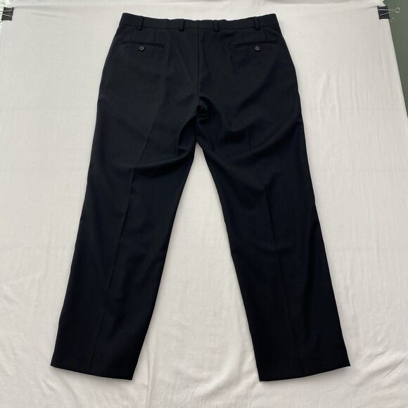 Lauren Ralph Lauren Pants Mens 38x30 Black Dress Trouser 100% Wool Career Preppy - Picture 1 of 8